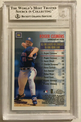 1999 Topps Chrome Record Numbers Refractors Roger Clemens #RN8 BGS