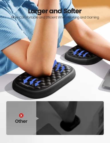 Vaydeer Gomitiera Pad 1pz, Scrivania Polsiera Memory Foam Bracciolo, Mouse Ergonomico - Foto 6 di 6