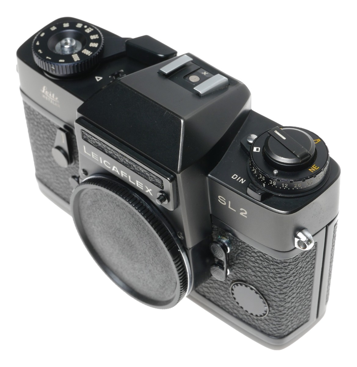 Black chrome Leicaflex SL2 Antique film camera 35mm body with case