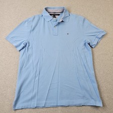 Tommy Hilfiger Polo Mens XL Blue Custom Fit Embroidery Shirt