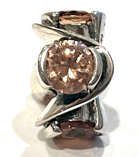 CHAMILIA JB-18B Forever Light Sterling Silver Charm Lt Brown CZs CHAM925 RETIRED - Picture 5 of 7