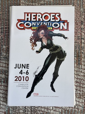 #ad Heroes Con Charlotte Convention Comic Book 2010 J Scott Campbell Black Widow $85.00