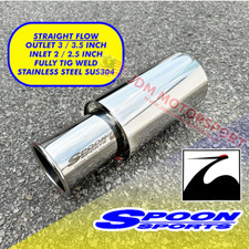 Spoon Sport Hi-power Universal Single Exhaust Muffler Inlet 2.5 Outlet 3.5 Dhl Spoon Sport Hi-power Universal Single Exhaust Muffler Inlet 2.5 Outlet 3.5 Dhl