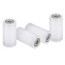 uxcell 4Pcs Nylon Roller Wheel with Bearings, 1/4" Bore x 1" Width x 2" Length,
