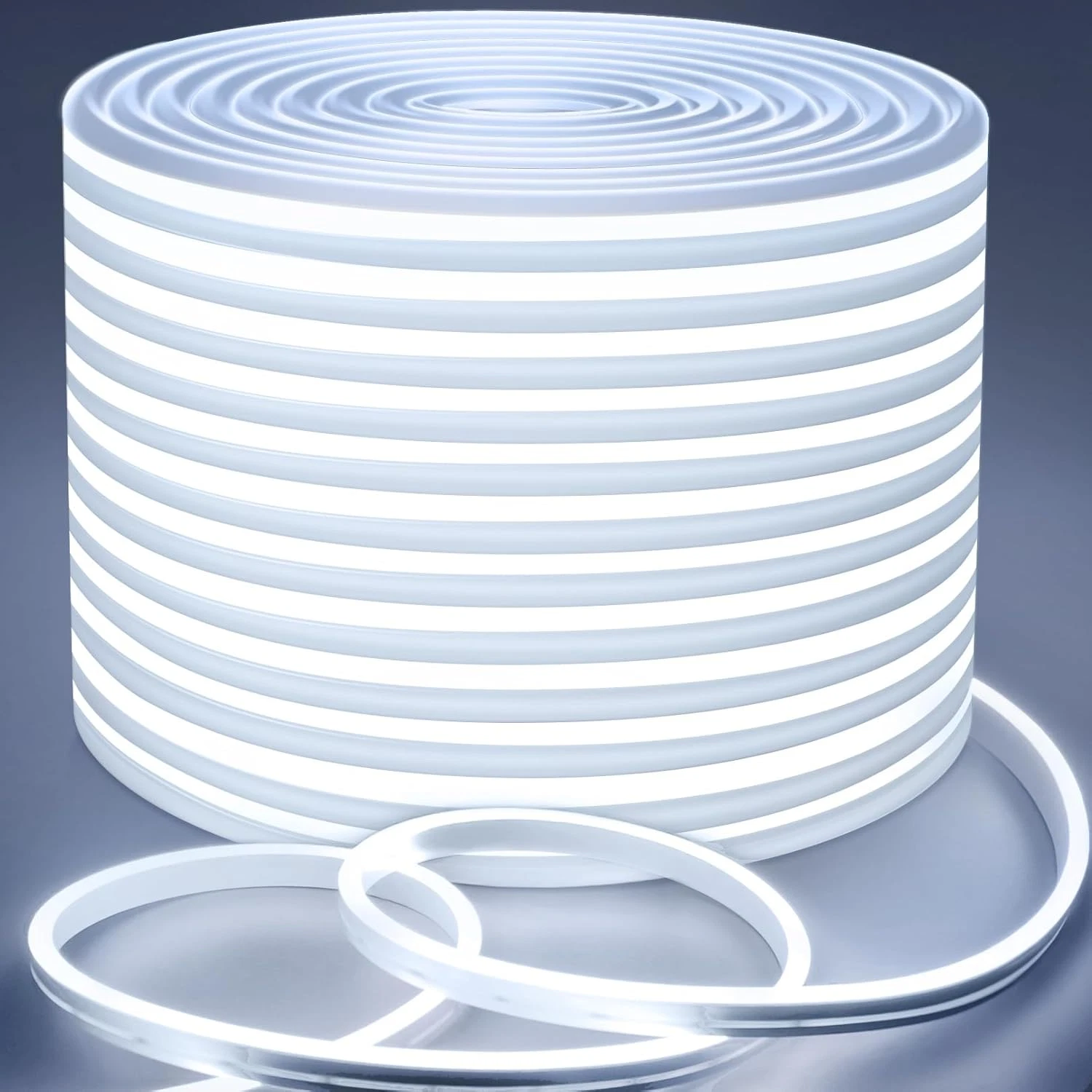 Dimmable 32.8Ft LED Neon Rope Lights - Waterproof Flexible Strip for Home Decor