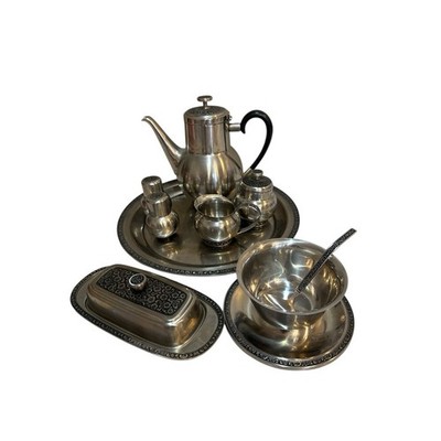 ONEIDA ヴィテージ　アンティーク Oneida 18/8 Stainless Japan Tea Pot Sugar Creamer Sauce Bowl Salt