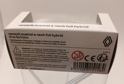 Renault Austral E-Tech 100% Electric Norev 1/64 Die-cast Model Silver Grey New - Picture 2 of 2