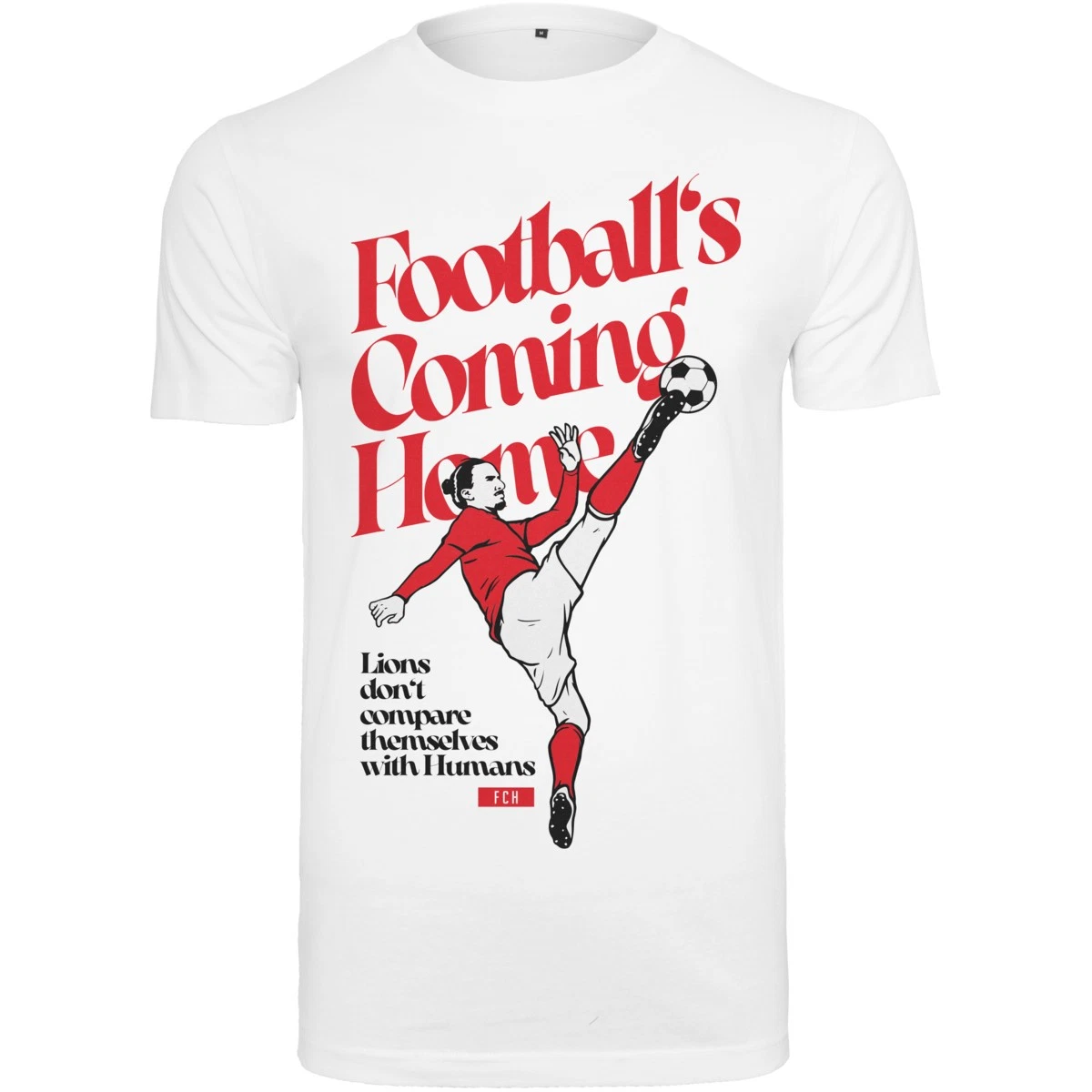 Merchcode Footballs Coming Home Lions T-Shirt EM2024 EM24 European Championship