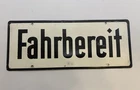 WW2 German Military Vehicle Maintenance Sign