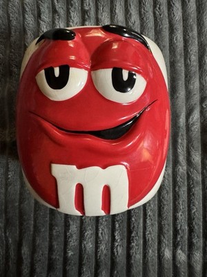 M&M's Red Character Cookie Jar ビンテージ　レトロ M & M Vintage 2003 Red Ceramic Cookie /Candy Jar By Galerie | eBay