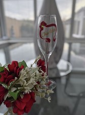 Personalised Glass Champagne Prosecco Flute Gift for Her Birthday Prom