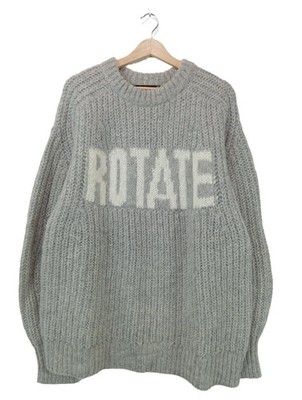 ROTATE Birger Christensen Grobstrickpullover hellgrau Größe 40