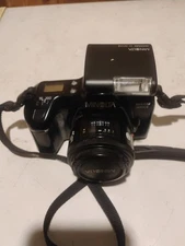 Minolta Maxxum 3000i 35mm Camera w/ AF 80-200 + D 314i Flash Untested