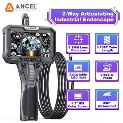 AN301 Articulating Borescope 1080P HD Industrial Endoscope Inspection Camera