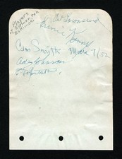 1932 Art Townsend Ernie Kenny Earl Robertson: Goalie Stanley Cup Autograph Sheet