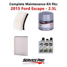 2015 Ford Escape 2.5L Complete Cabin, Air & Oil Filter Kit (5W-20)
