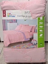 NEW Mainstay Kids Pink "UNICORN" Double Size 7pc Quilt Set With Sheets