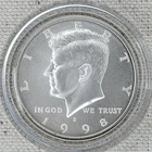 1998-S Silver Kennedy Half Dollar Matte Finish Low Mintage 90% US Mint Coin 50C
