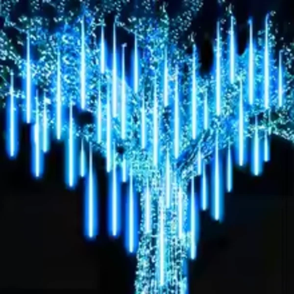 Solar LED Outdoor Meteor Shower Rain Lights Waterproof Garden Decoration - Image 4 of 4