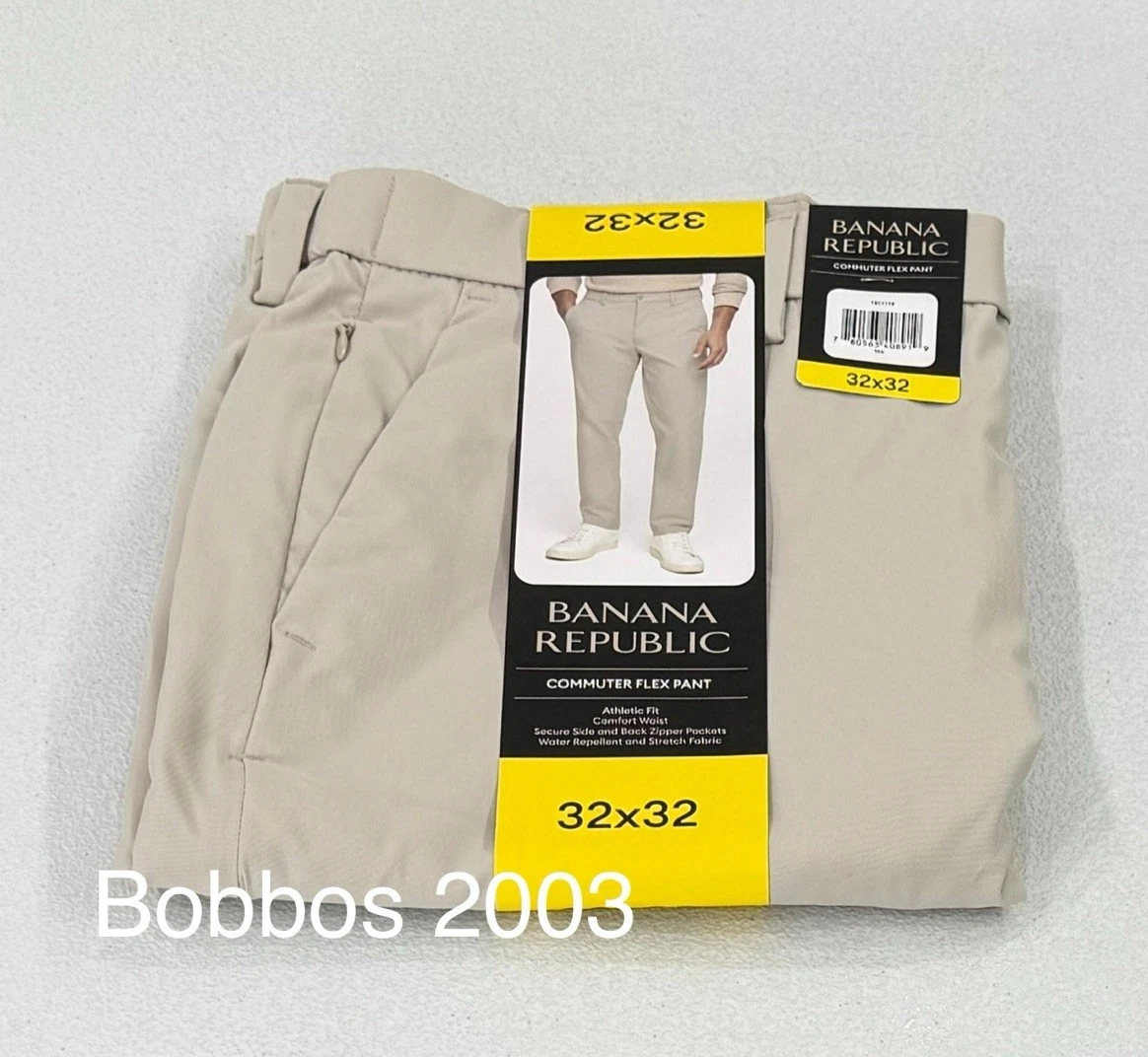 Banana Republic Men's Commuter Flex Pants, Tan, Size 32X32