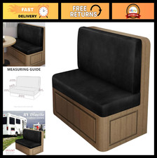 Stretch Leather Look RV Dinette Cushion Covers - Slipcovers for Travel Trailer C