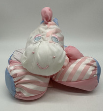1991 Fisher Price Puffalump Pink Horse Zebra Pony Stars Stripes Vintage Plush