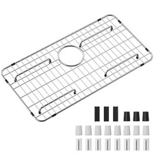 Kitchen Sink Grid and Sink Protectors 26" X 14 1/16", with Rear Drain