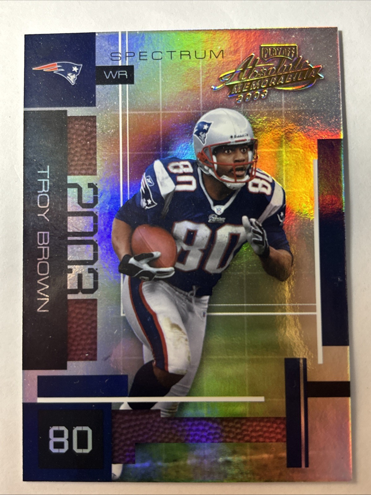 2003 Absolute Memorabilia Spectrum Troy Brown Patriots 009/150