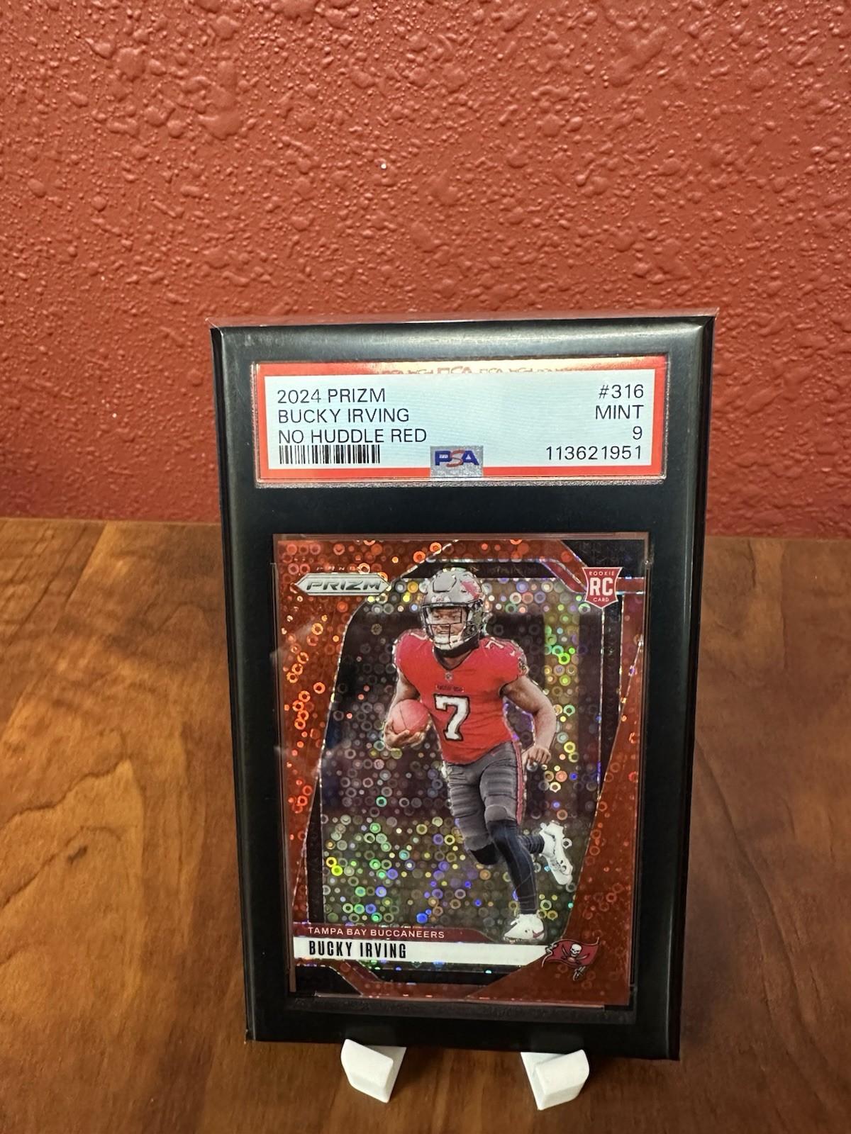 2024 Prizm Bucky Irving RC #316 Red No Huddle Prizm 51/75 PSA 9 🔥