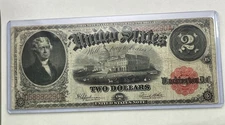 1917 $2 TWO DOLLARS LEGAL TENDER LARGE NOTE