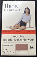 Thinx For All Leaks Light Absorbency Hi-Waist Bladder Leak Underwear Size M New