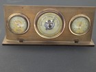 Vintage Lufft Made Western Germany Barometer Hygrometer Temperature Solid Brass — photo 1