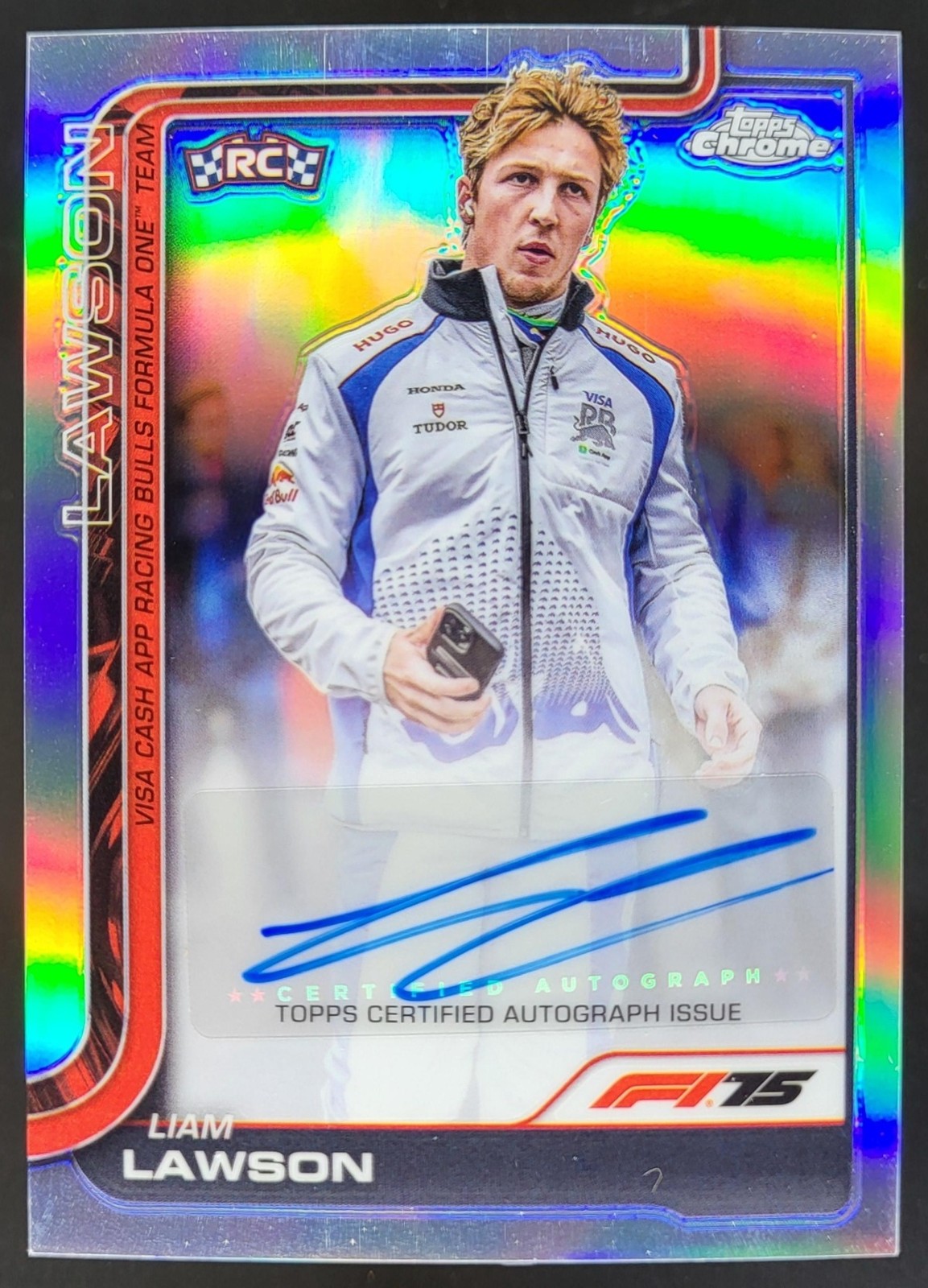2025 Topps Chrome Formula 1 Liam Lawson Auto #CAC-LAW