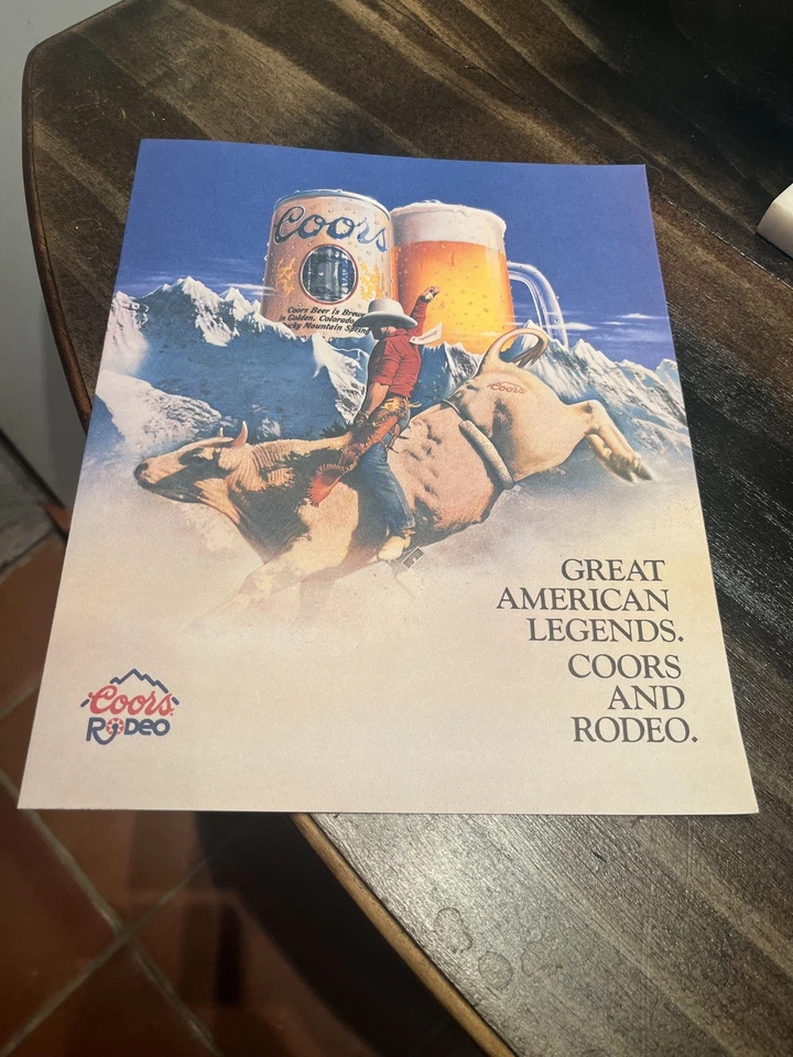 (2) VINTAGE 1990’s Coors Rodeo Autograph Sheets- New Old Stock- PRCA IPRA - Image 2 of 4