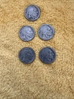 (5) Buffalo Nickel Coins Including 1936 and 1937.