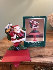 Midwest Santa Claus, Cast Iron Stocking Hanger With Box pre-owned Vintage
