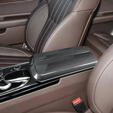 Carbon Fiber Armrest Box Panel Cover For Mercedes GLE Class SUV Coupe 2015-2019