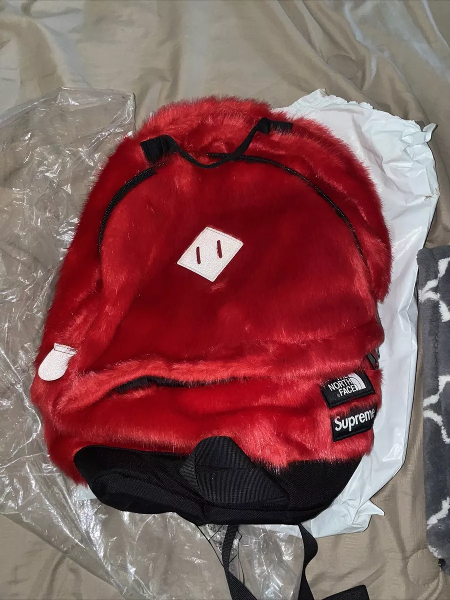 Supreme The North Face - Faux Fur Backpack Red !!! NEW WITH TAGS