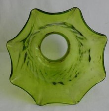 alter Glas Lampenschirm Serviettenrand um 1900/20