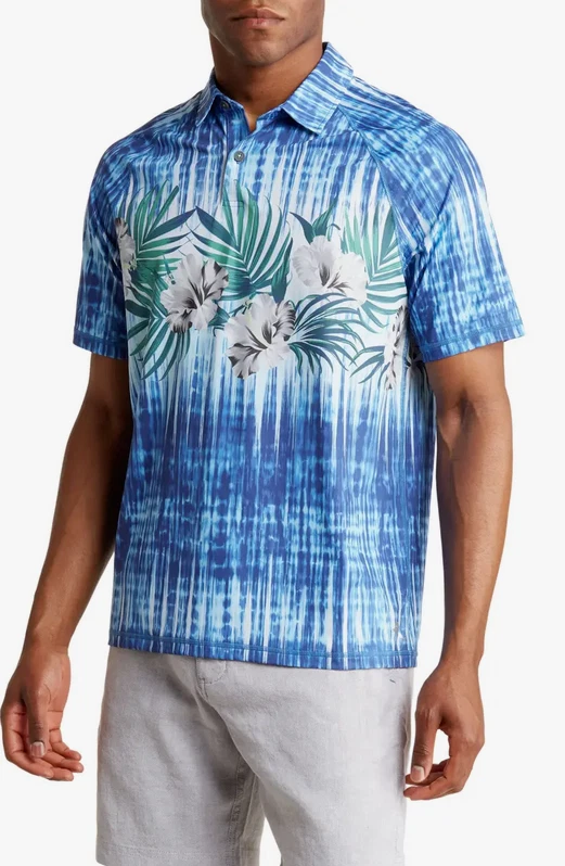 NWT Tommy Bahama Men's Tide Pool Royale Polo Shirt Palace Blue XL
