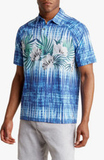 NUEVO CON ETIQUETAS Tommy Bahama Para hombres Tide Pool Royale Polo Azul Palacio XL
