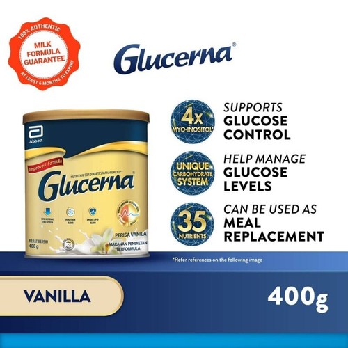 ABBOT Glucerna TripleCare Diabetic Milk Vanilla/Chocolate/Wheat 400gx1 - DHL - Picture 4 of 19