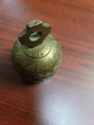 复古Ornate 蚀刻黄铜铃铛- 印度制造| eBay