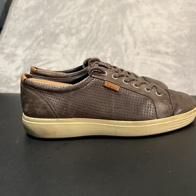 ECCO Soft Men's EUR 42 Brown Perforated Leather Lace Up