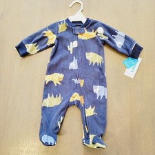 NEW Carter's Infant Baby Footed Blanket Sleeper 2-way Zipper Size 3 Months