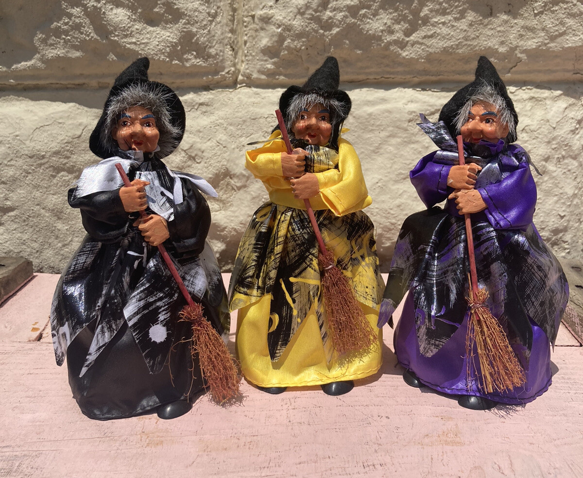 Halloween Witches Three Witch Trio 6” Retro Decorations | eBay