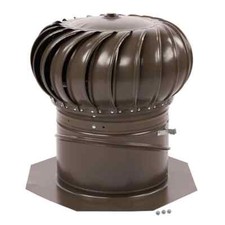 Ventilador de turbina rotativo MasterFlow de 12 pulgadas de acero y madera desgastada (GIC12WW)