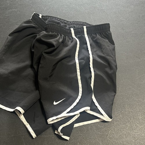 NIKE Kids Dri Fit Tempo Running Short Black Drawstring Elastic Waist Size XL - Picture 2 of 5