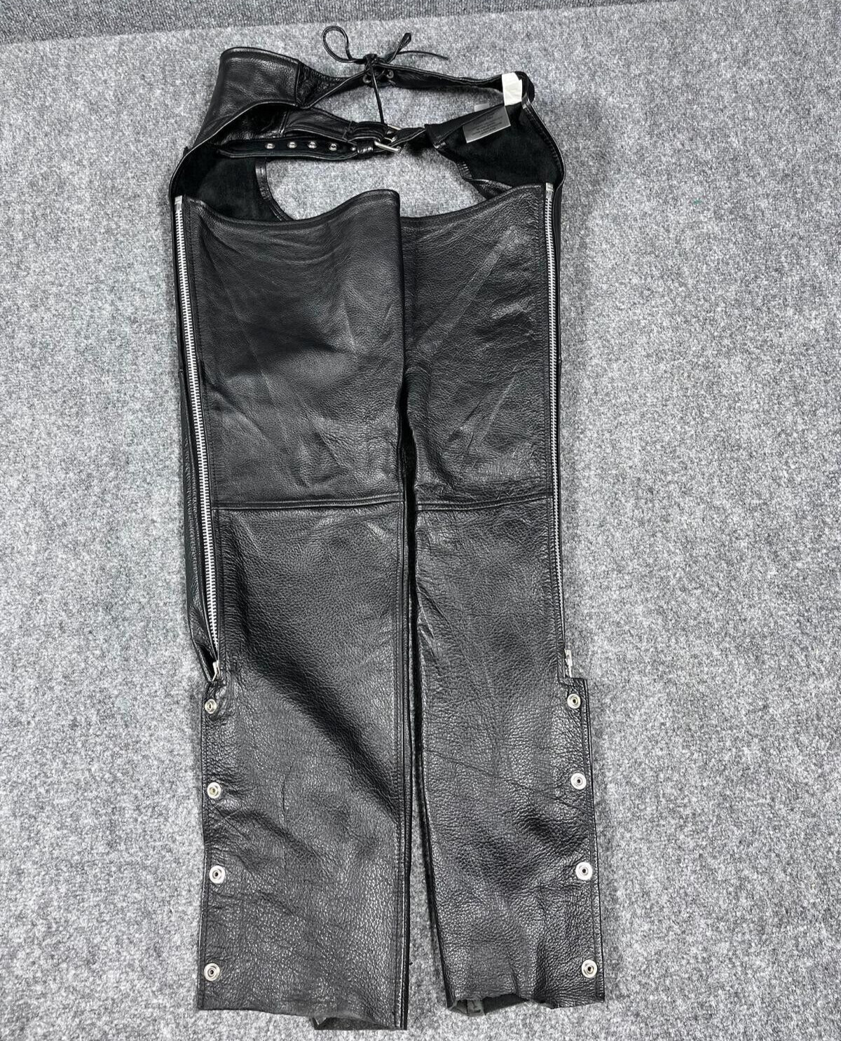 Wilson's Leather Men's Motorcycle Riding Chaps Black Size M