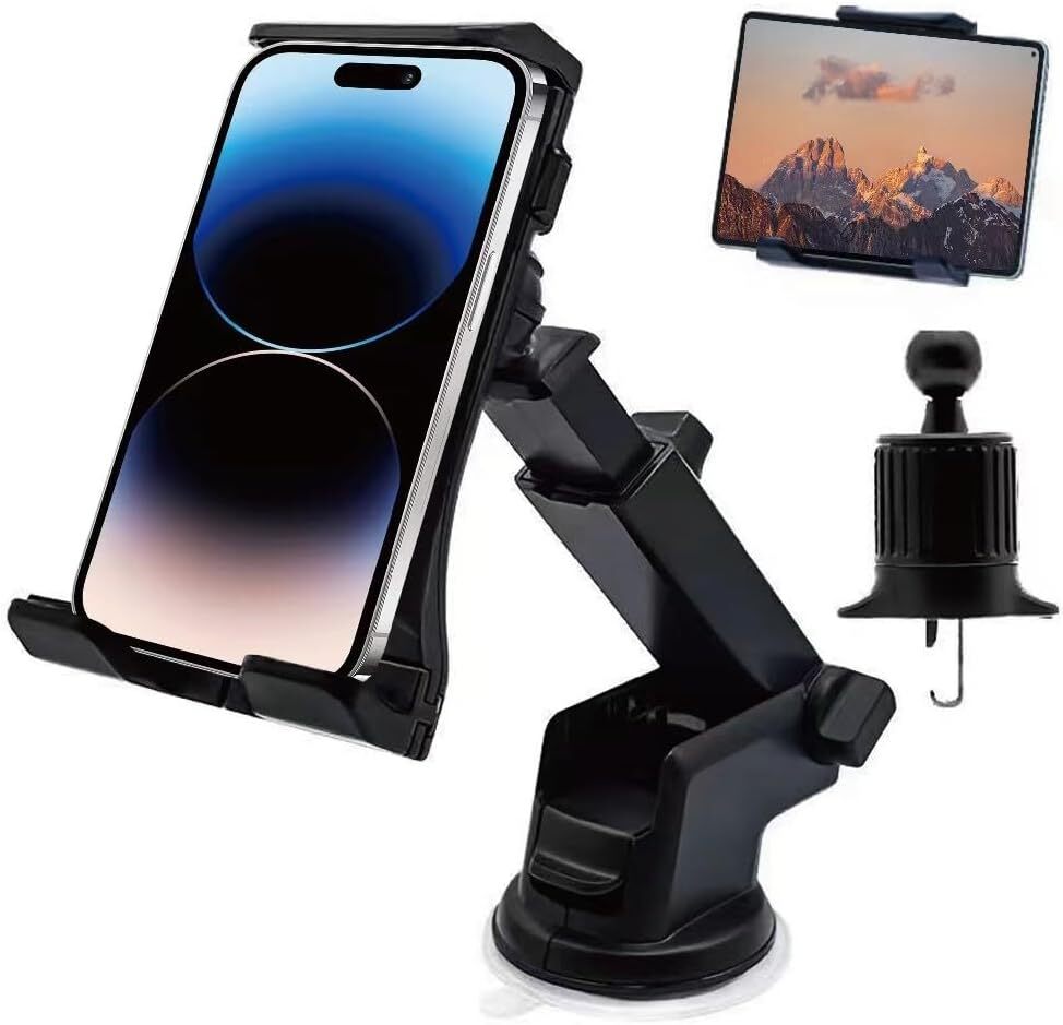 Car Phone Tablet Holder Mount 3 in 1 Universal Phone Stand Hands Free Dashboard